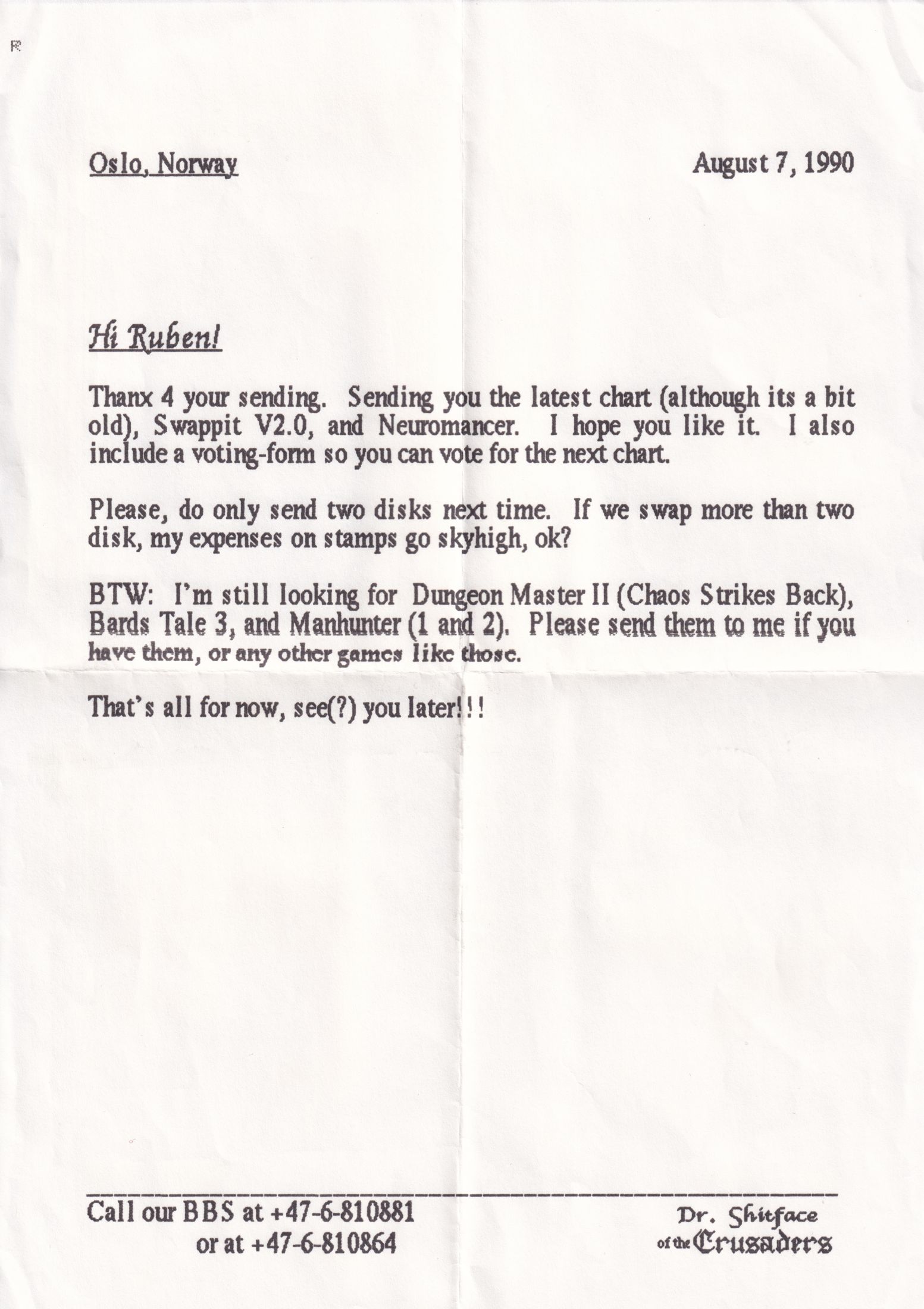Letter 1