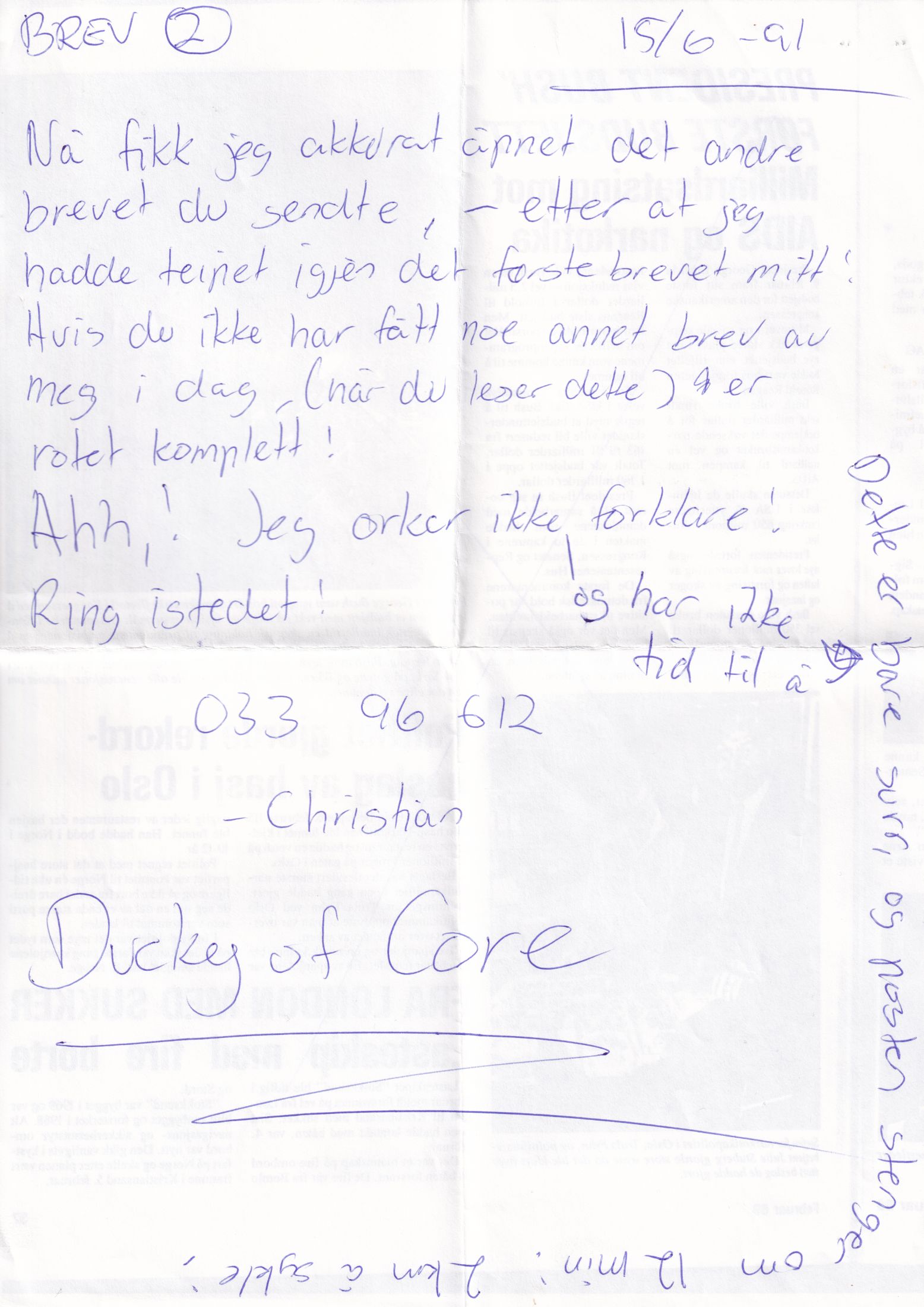 Letter 3 page A