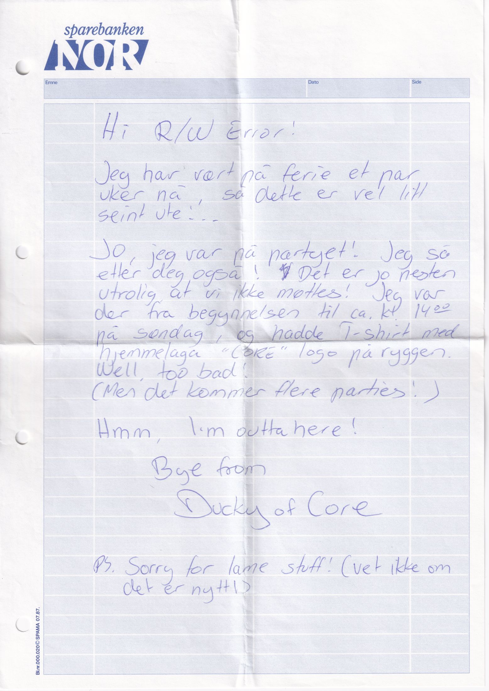 Letter 3 page A