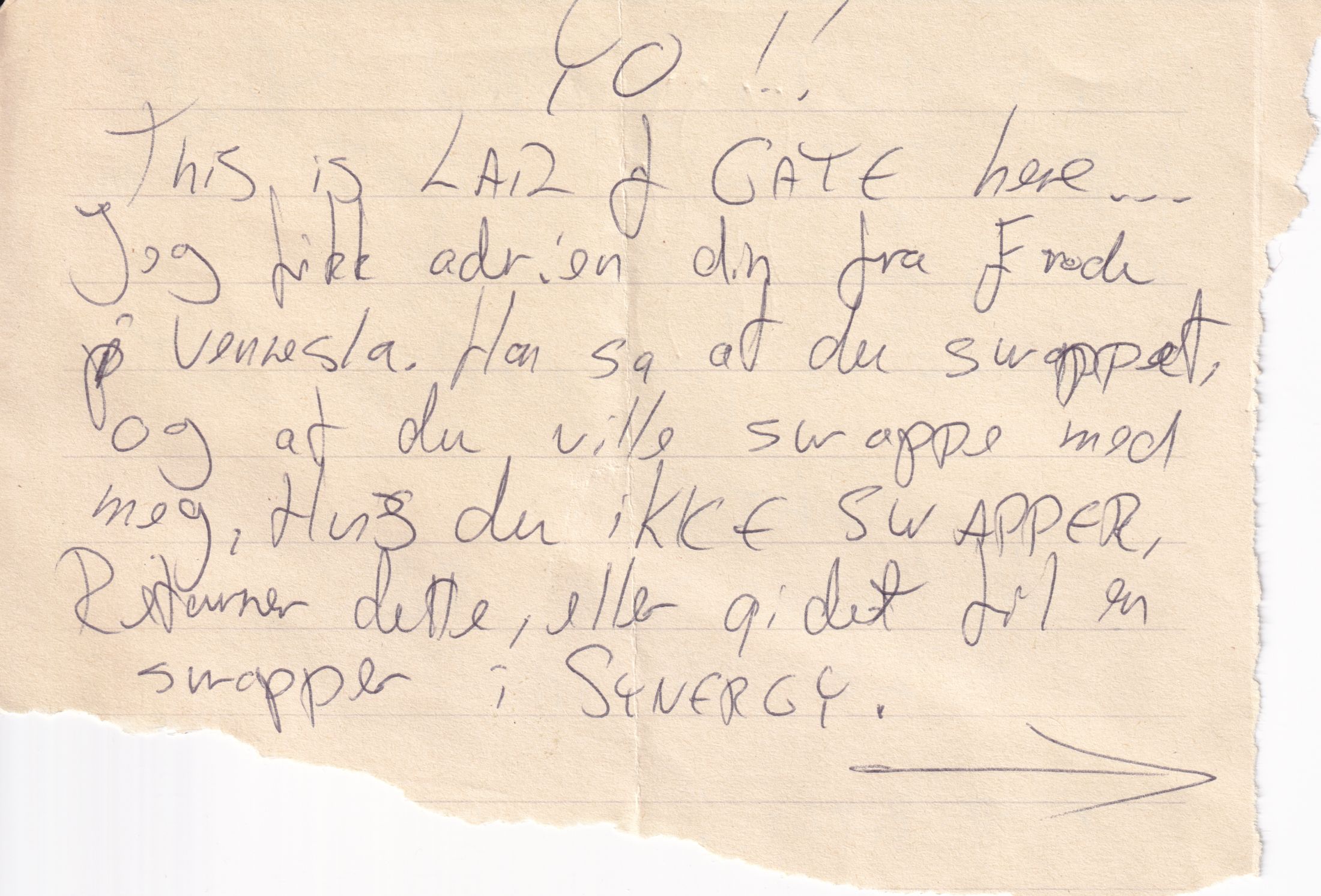 Letter 1 page A
