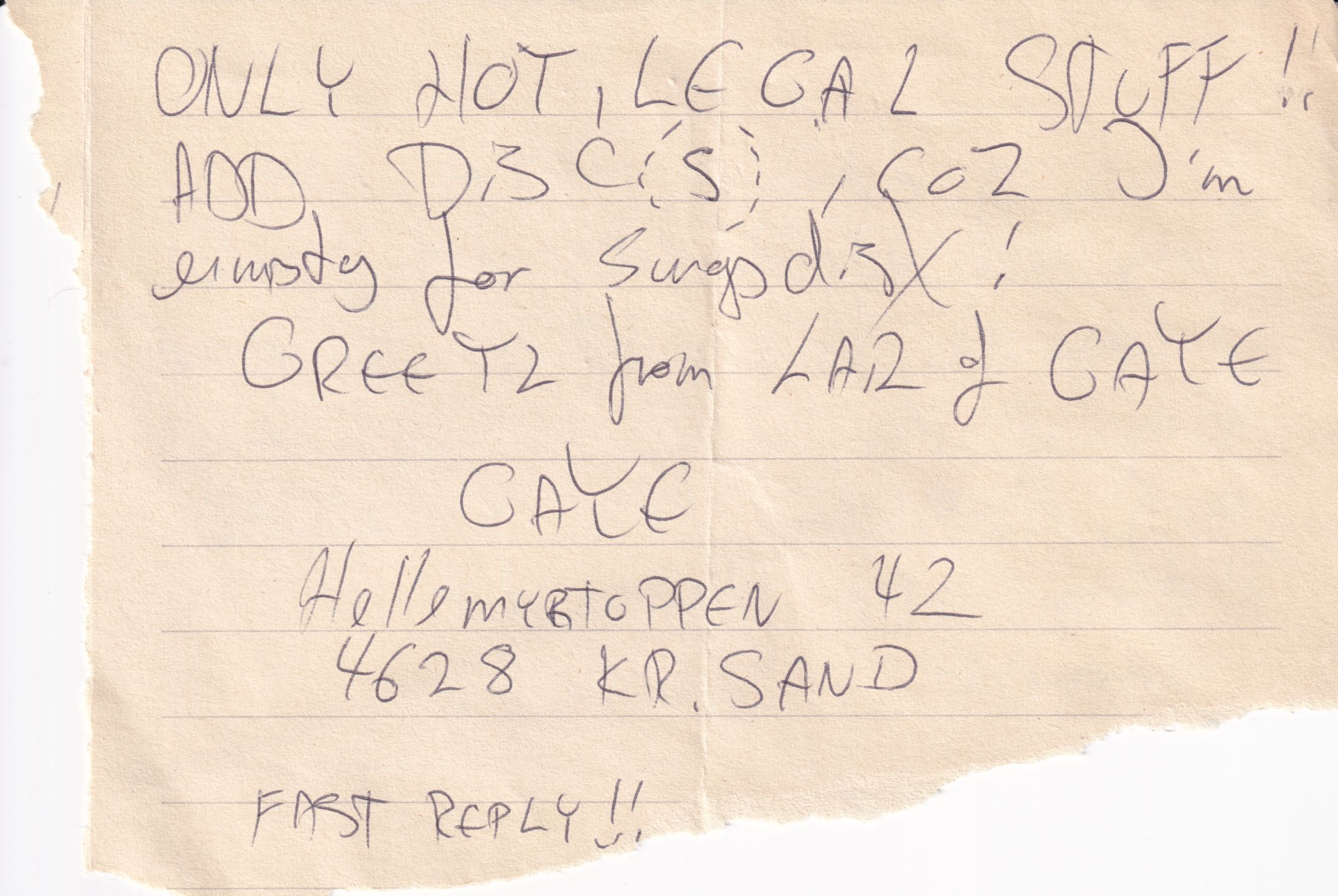 Letter 1 page B