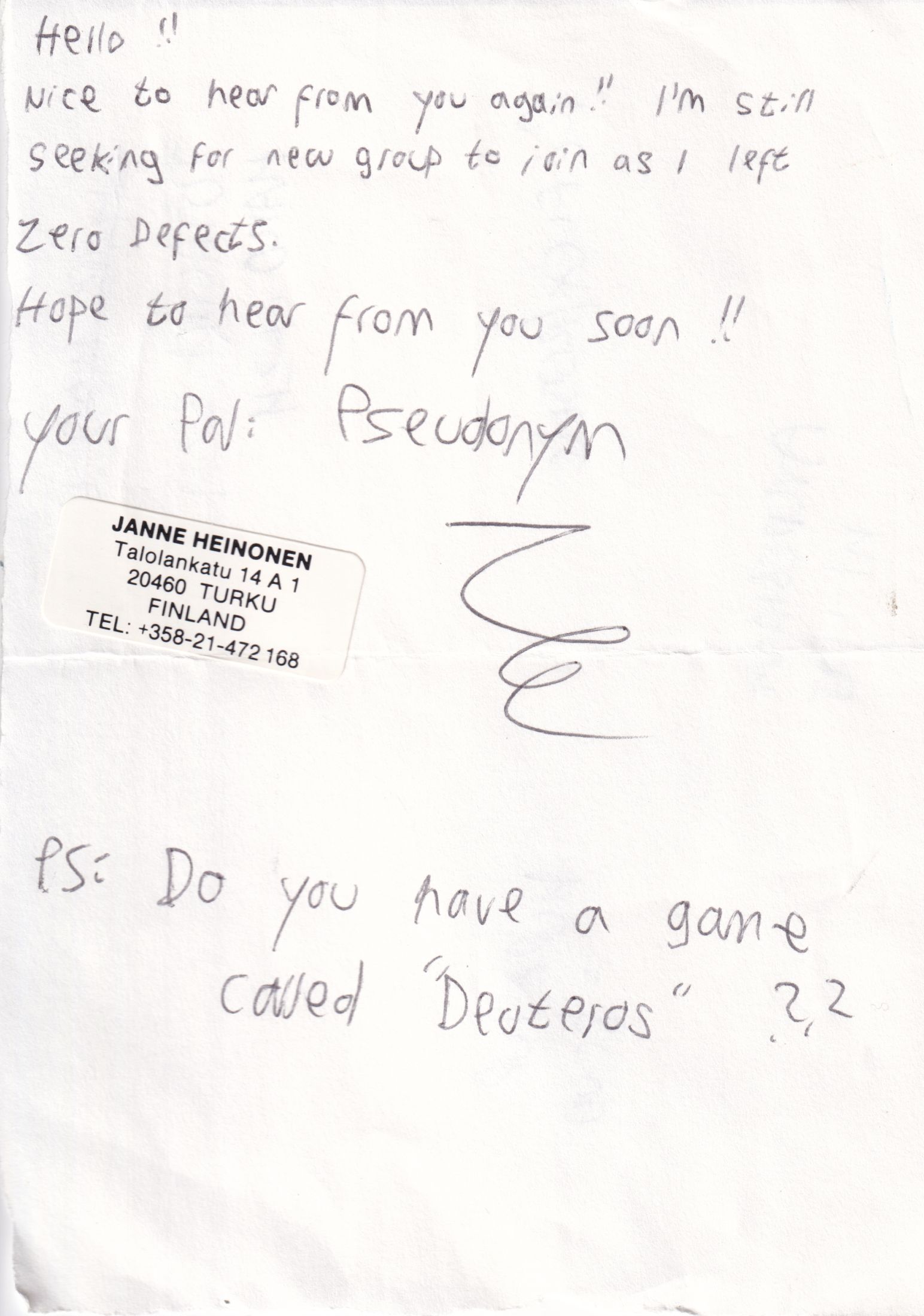 Letter 2