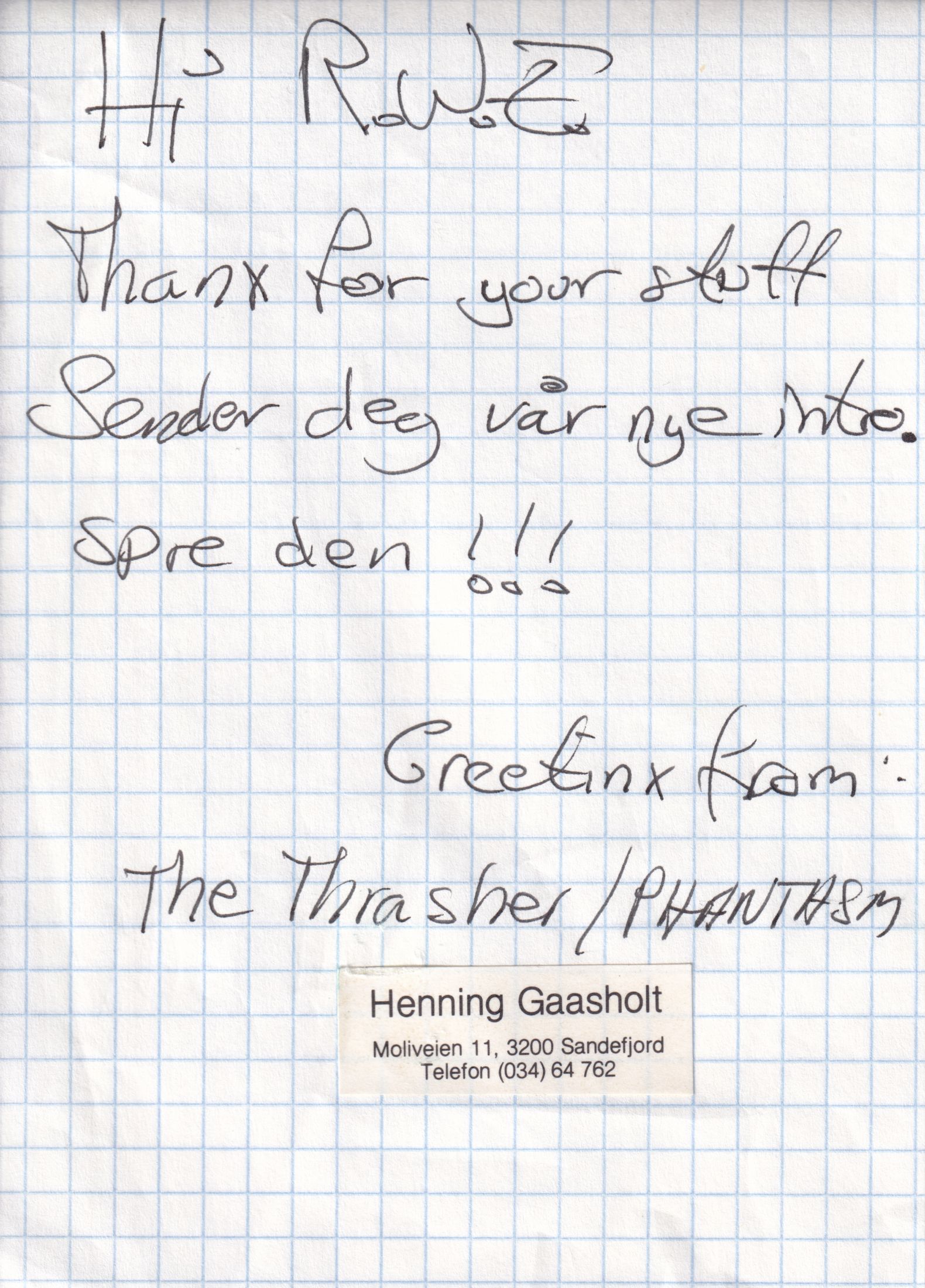 Letter 1 page A