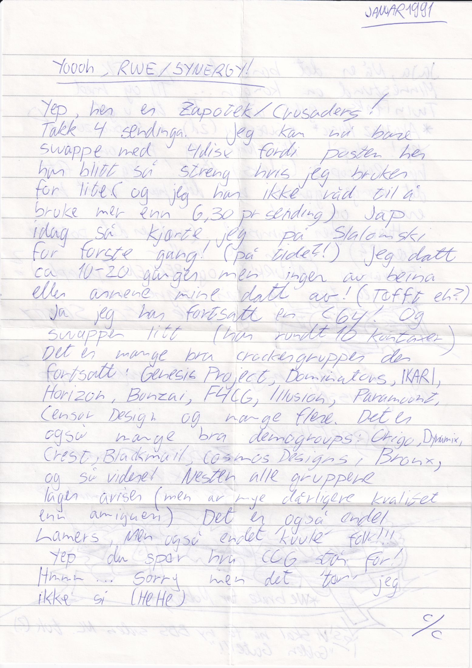 Letter 3 page A